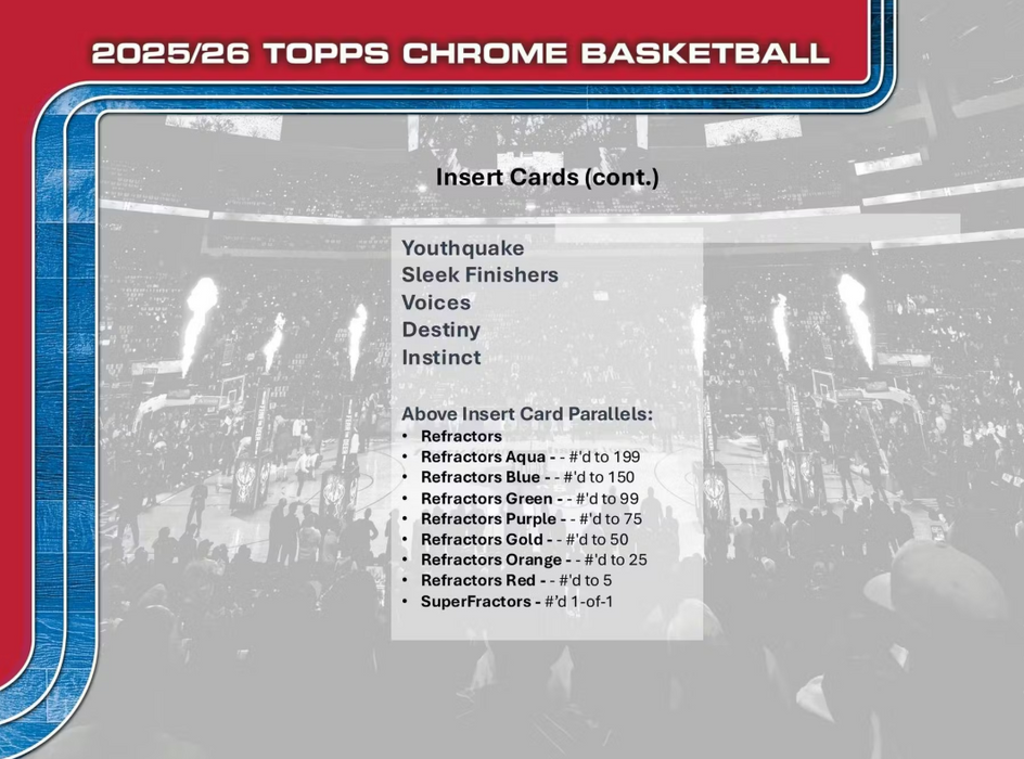 2025-26 Topps Chrome Basketball Blaster Value Box (Pre-Order: December 18)