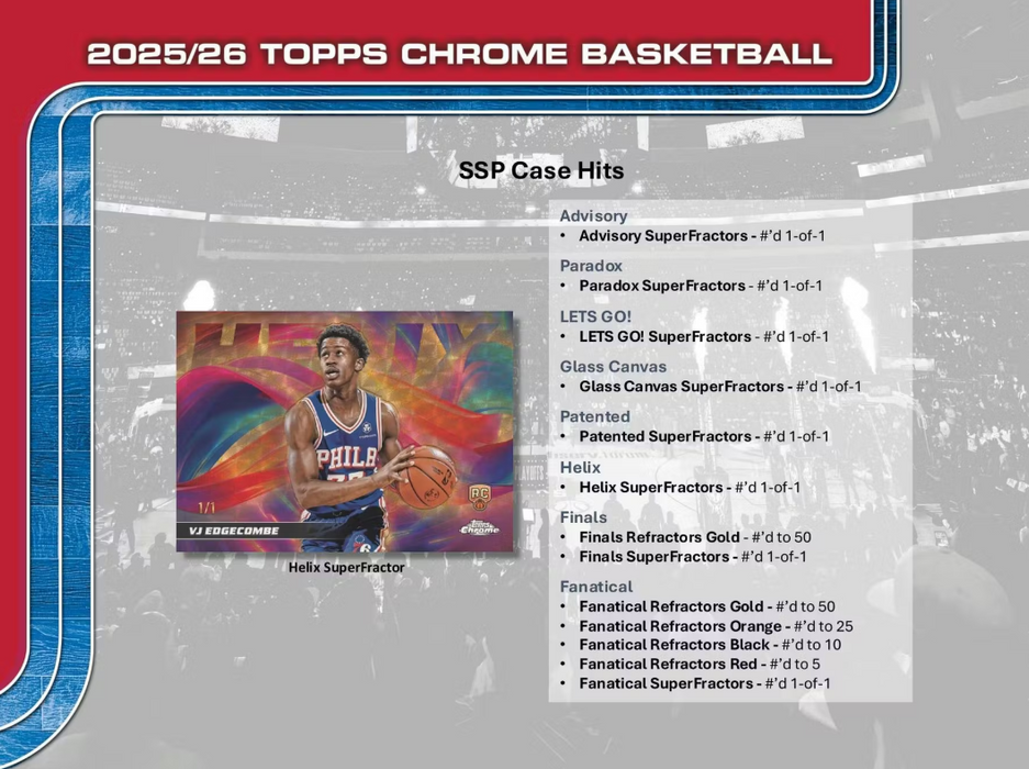 2025-26 Topps Chrome Basketball Blaster Value Box (Pre-Order: December 18)