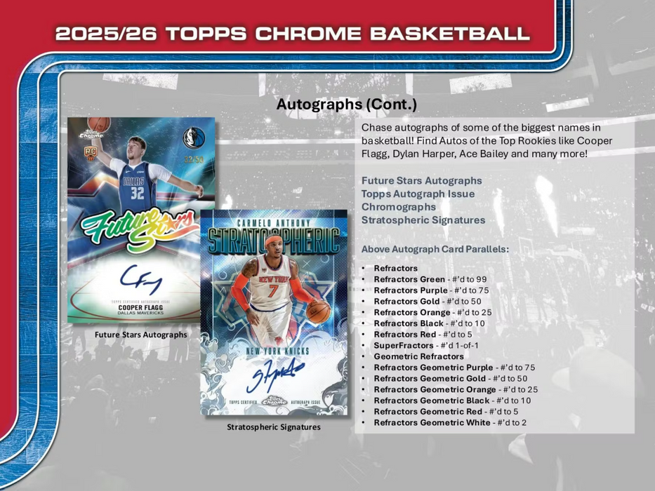 2025-26 Topps Chrome Basketball Mega Box (Pre-Order: December 18)