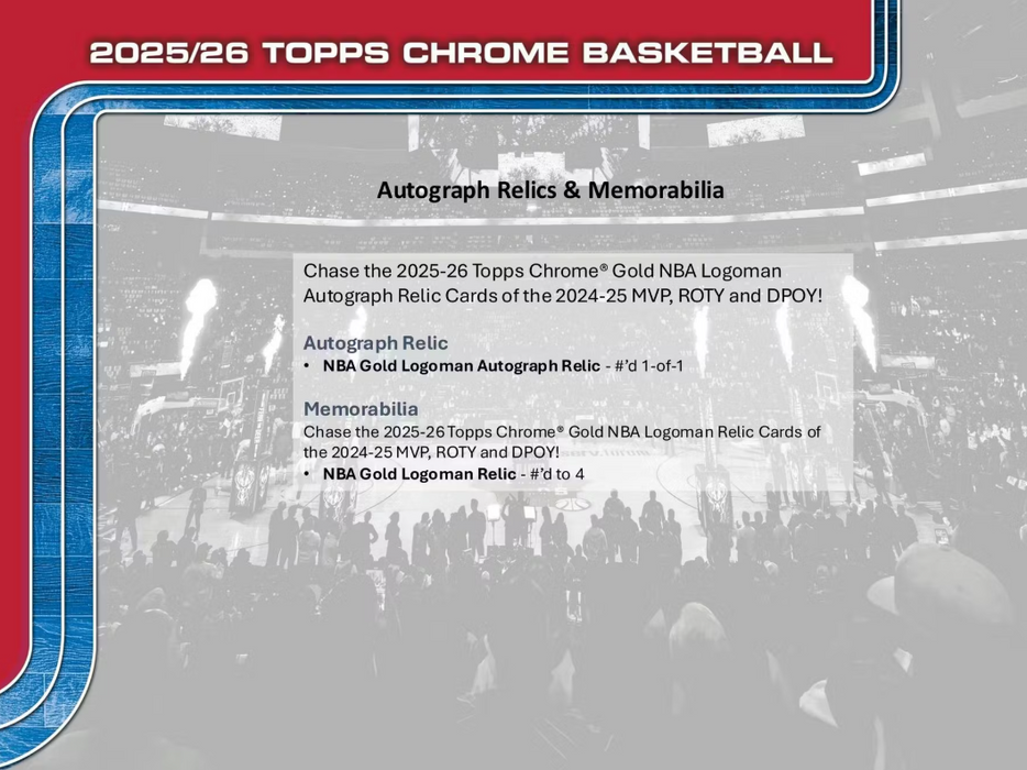 2025-26 Topps Chrome Basketball Mega Box (Pre-Order: December 18)
