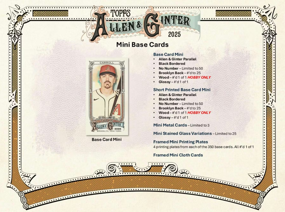 2025 Topps Allen & Ginter Baseball Blaster Value Box (Pre-Order: TBA)