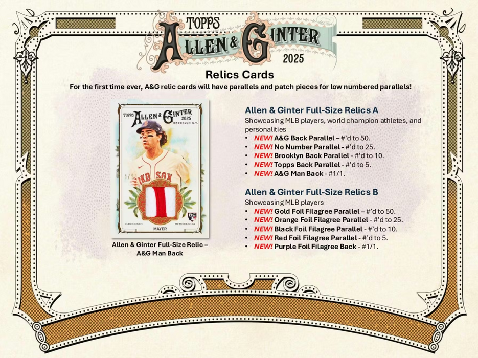 2025 Topps Allen & Ginter Baseball Blaster Value Box (Pre-Order: TBA)
