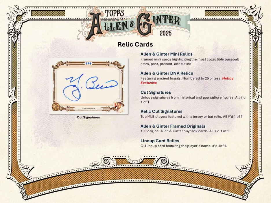2025 Topps Allen & Ginter Baseball Blaster Value Box (Pre-Order: TBA)