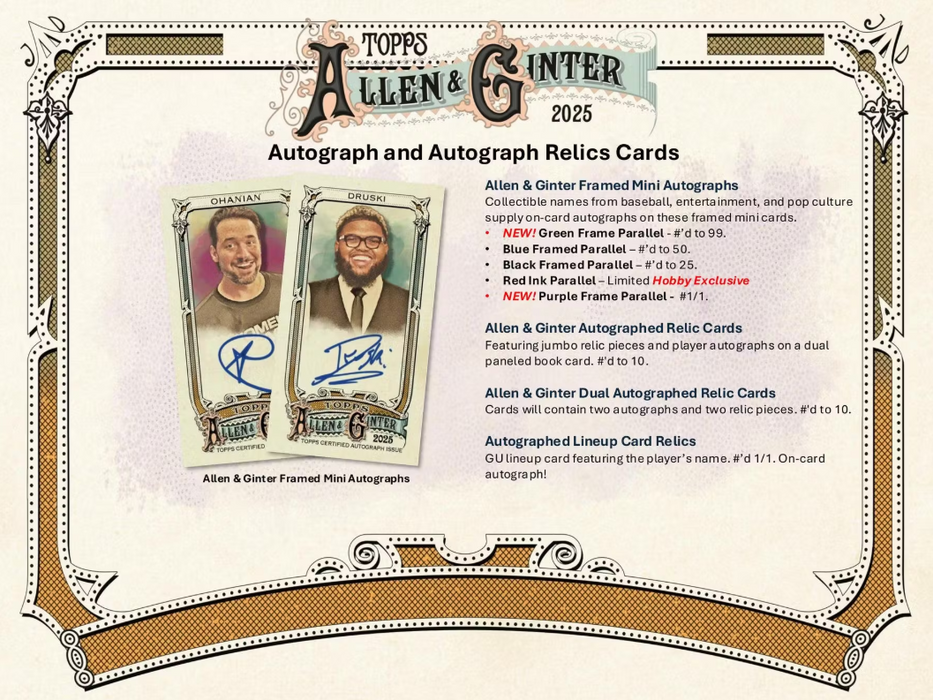 2025 Topps Allen & Ginter Baseball Blaster Value Box (Pre-Order: TBA)