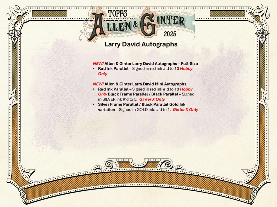 2025 Topps Allen & Ginter Baseball Blaster Value Box (Pre-Order: TBA)