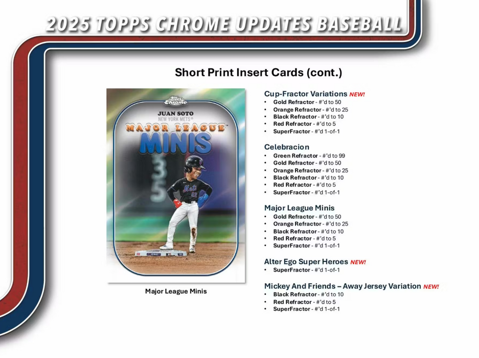 2025 Topps Chrome Update Baseball Hobby Box