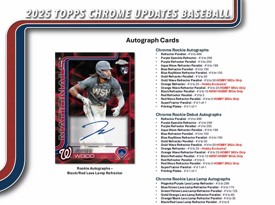 2025 Topps Chrome Update Baseball Hobby Box