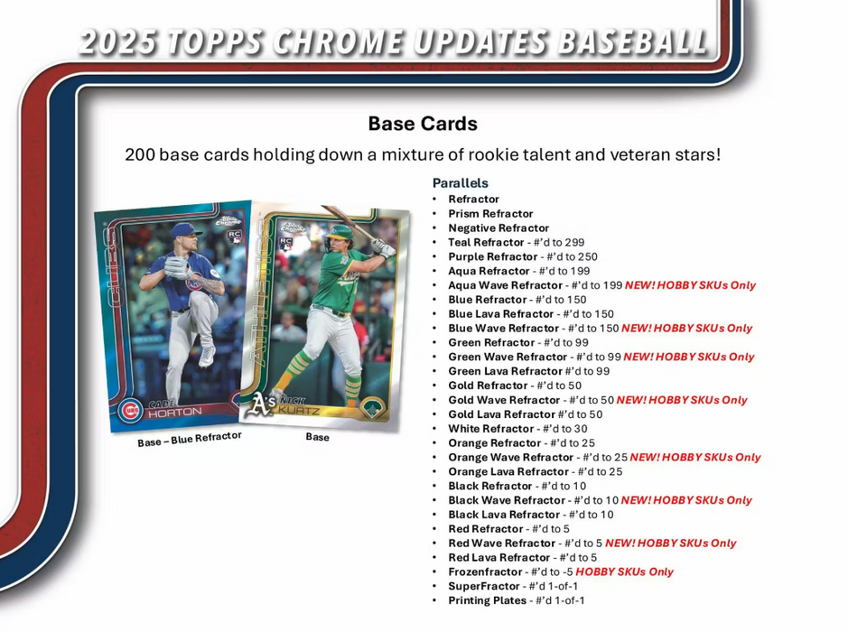 2025 Topps Chrome Update Baseball Jumbo Hobby Box