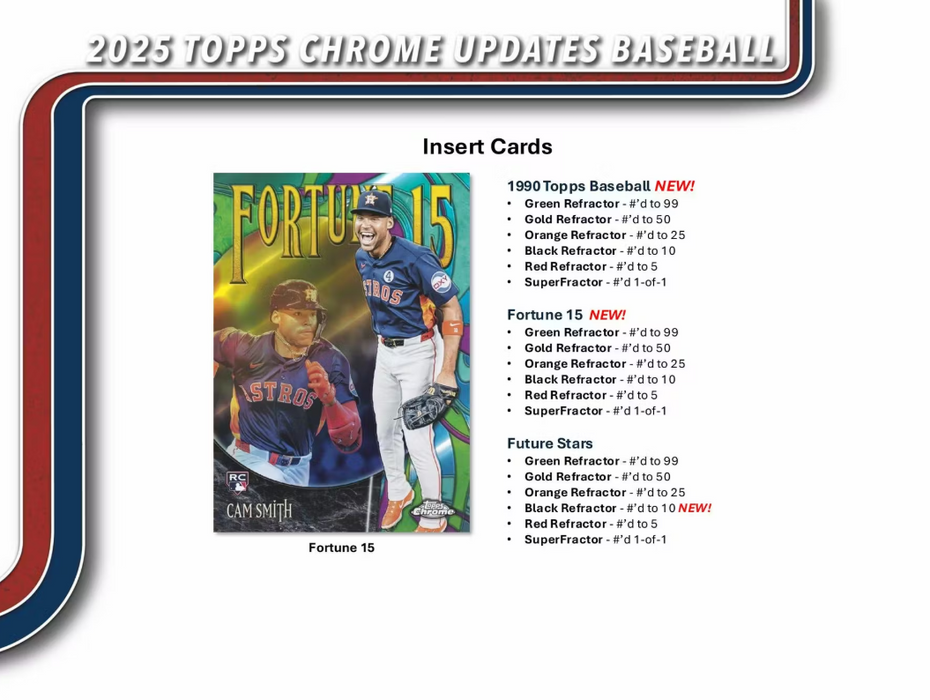 2025 Topps Chrome Update Baseball Jumbo Hobby Box