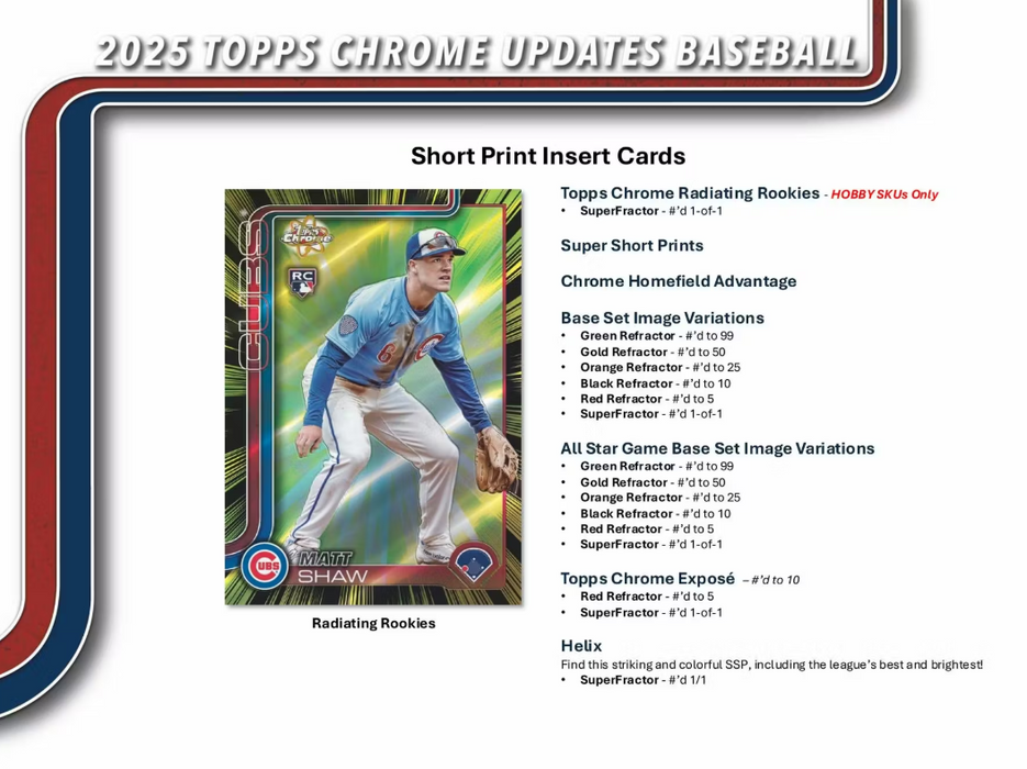 2025 Topps Chrome Update Baseball Jumbo Hobby Box