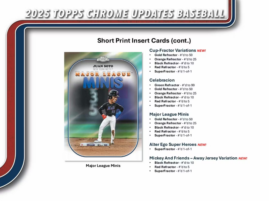 2025 Topps Chrome Update Baseball Jumbo Hobby Box