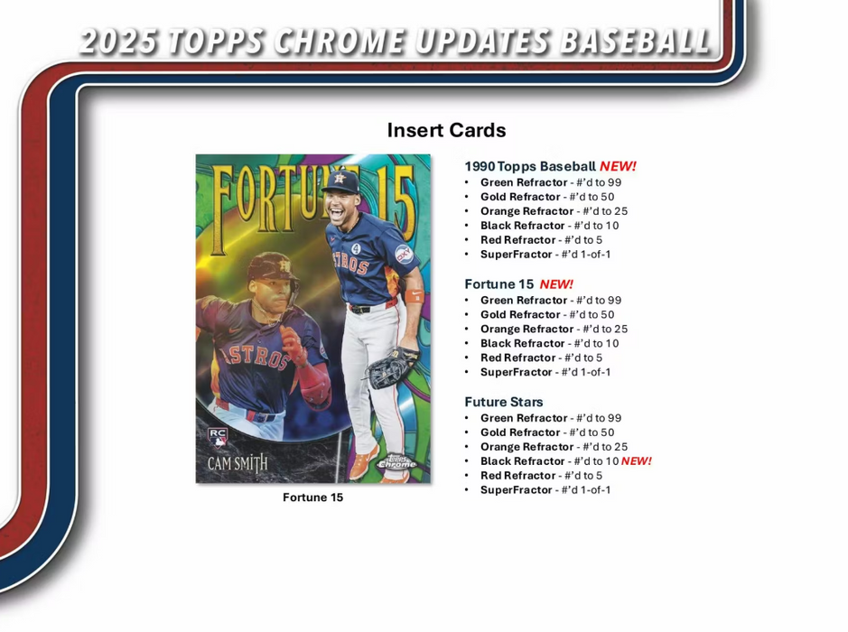 2025 Topps Chrome Update Baseball Breaker's Delight Box