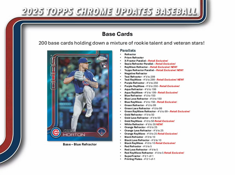 2025 Topps Chrome Update Baseball Mega Box