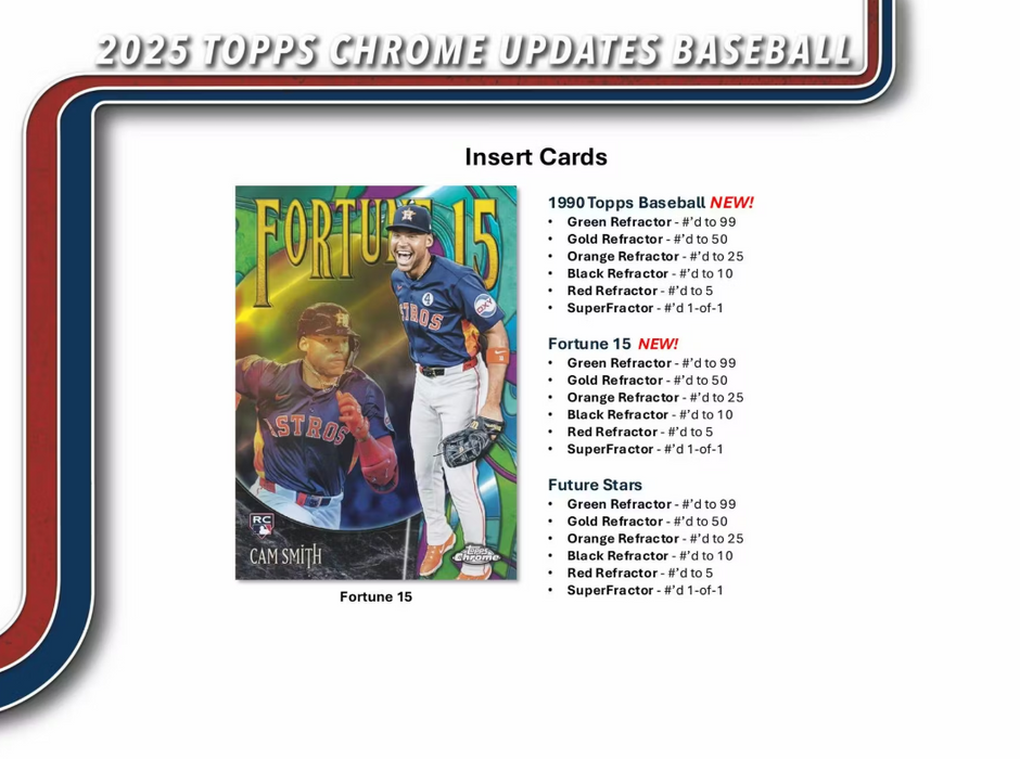 2025 Topps Chrome Update Baseball Mega Box