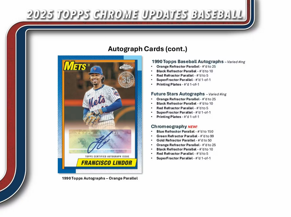 2025 Topps Chrome Update Baseball Mega Box