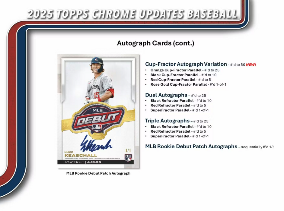2025 Topps Chrome Update Baseball Mega Box