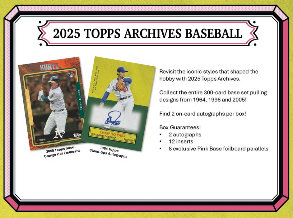2025 Topps Archives Baseball Hobby Box (Pre-Order: December 12)