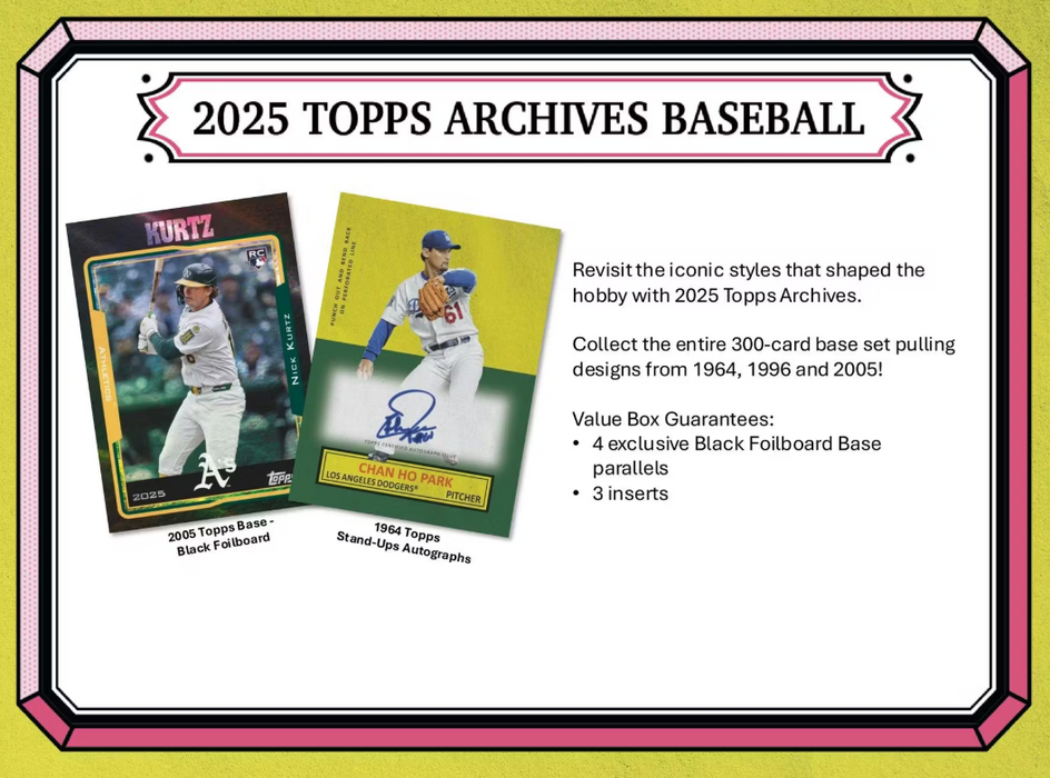 2025 Topps Archives Baseball Blaster Value Box (Pre-Order: December 12)