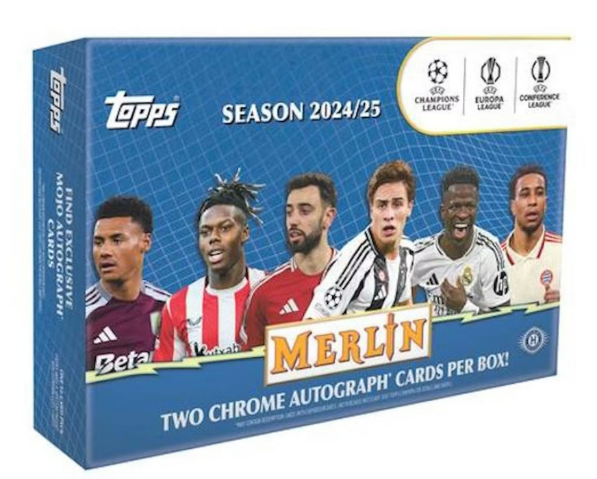 2024-25 Topps UEFA Club Competitions Merlin Chrome Soccer Breaker's Delight Box (Pre-Order: December 19)