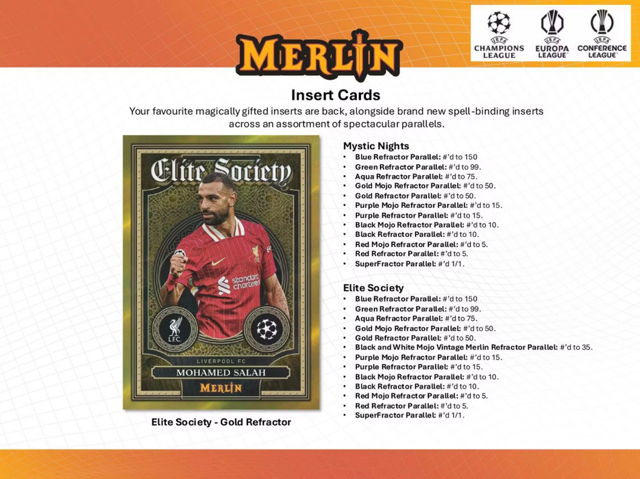 2024-25 Topps UEFA Club Competitions Merlin Chrome Soccer Breaker's Delight Box (Pre-Order: December 19)