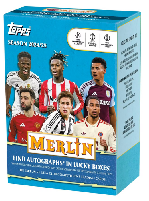 2024-25 Topps UEFA Club Competitions Merlin Chrome Soccer Blaster Value Box (Pre-Order : December 30)