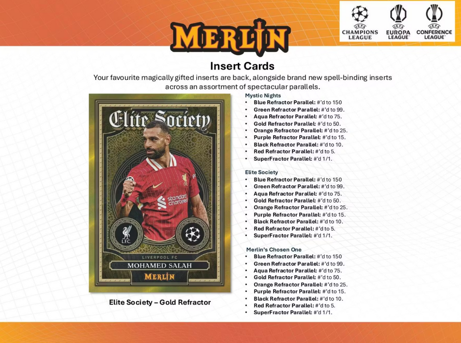 2024-25 Topps UEFA Club Competitions Merlin Chrome Soccer Blaster Value Box (Pre-Order : December 30)