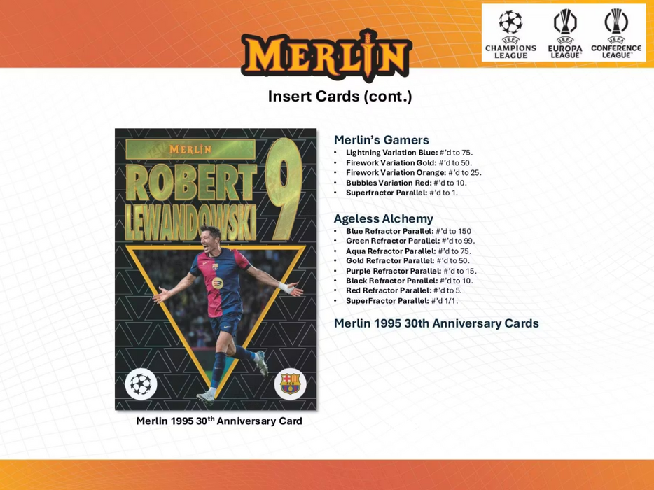 2024-25 Topps UEFA Club Competitions Merlin Chrome Soccer Blaster Value Box (Pre-Order : December 30)