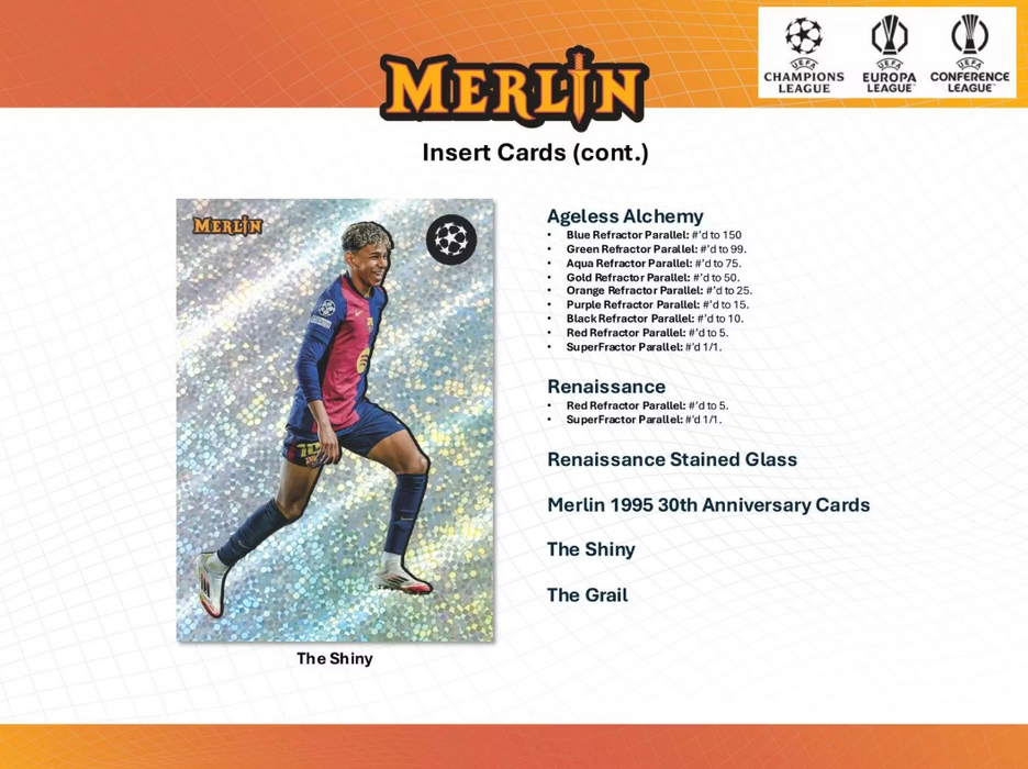 2024-25 Topps UEFA Club Competitions Merlin Chrome Soccer Hobby Box (Pre-Order: December 19)