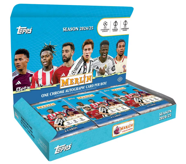 2024-25 Topps UEFA Club Competitions Merlin Chrome Soccer Hobby Box (Pre-Order: December 19)