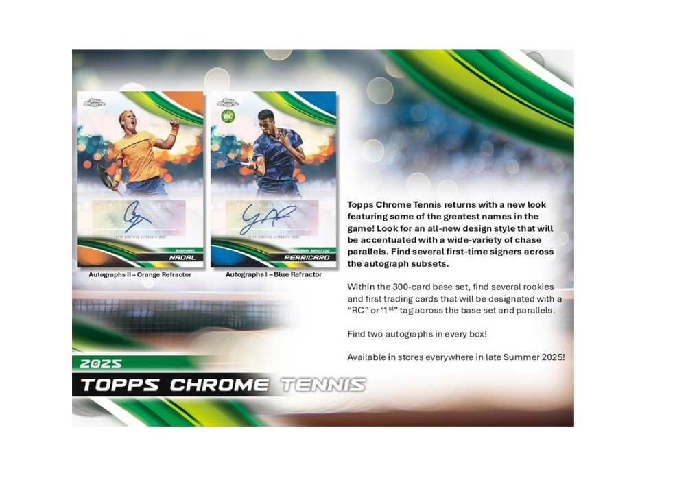 2025 Topps Chrome Tennis Hobby Box