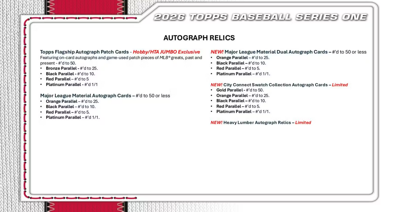 2026 Topps Series 1 Baseball Hobby Box (Pre-Order: February 11)