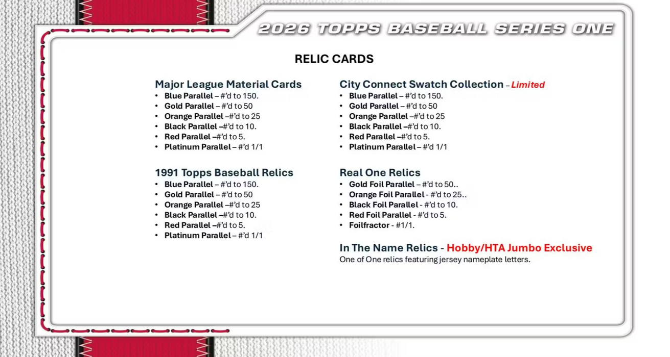 2026 Topps Series 1 Baseball Hobby Box (Pre-Order: February 11)