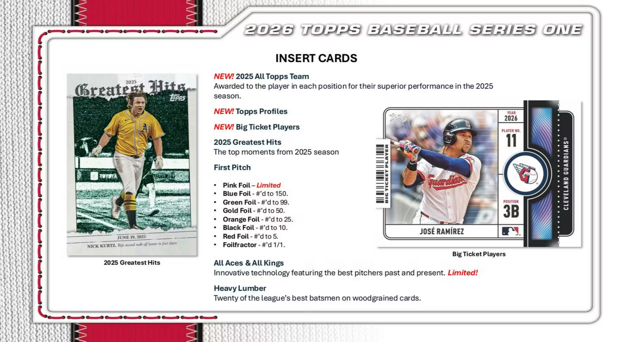 2026 Topps Series 1 Baseball Hobby Jumbo Box (Pre-Order: February 11)