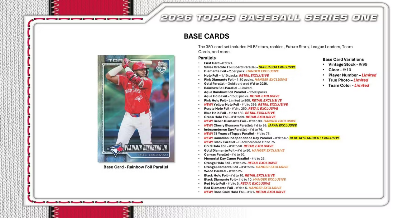 2026 Topps Series 1 Baseball Value Blaster Box (Pre-Order: February 11)