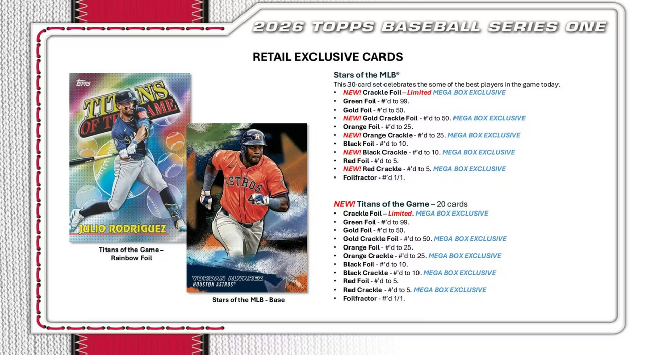 2026 Topps Series 1 Baseball Mega Box