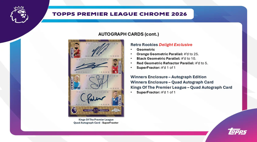 2026 Topps Chrome Premier League EPL Soccer Hobby Box