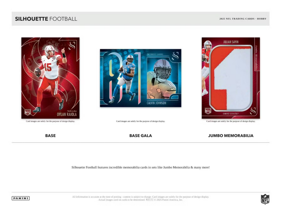 2025 Panini Silhouette NFL Football Hobby Box (Pre-Order: March 28)