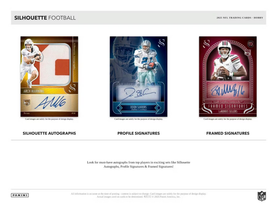 2025 Panini Silhouette NFL Football Hobby Box (Pre-Order: March 28)
