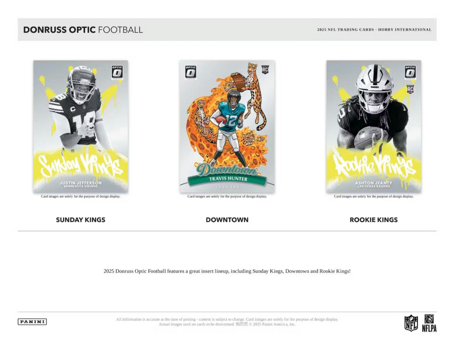 2025 Panini Donruss Optic NFL Football International Hobby Box