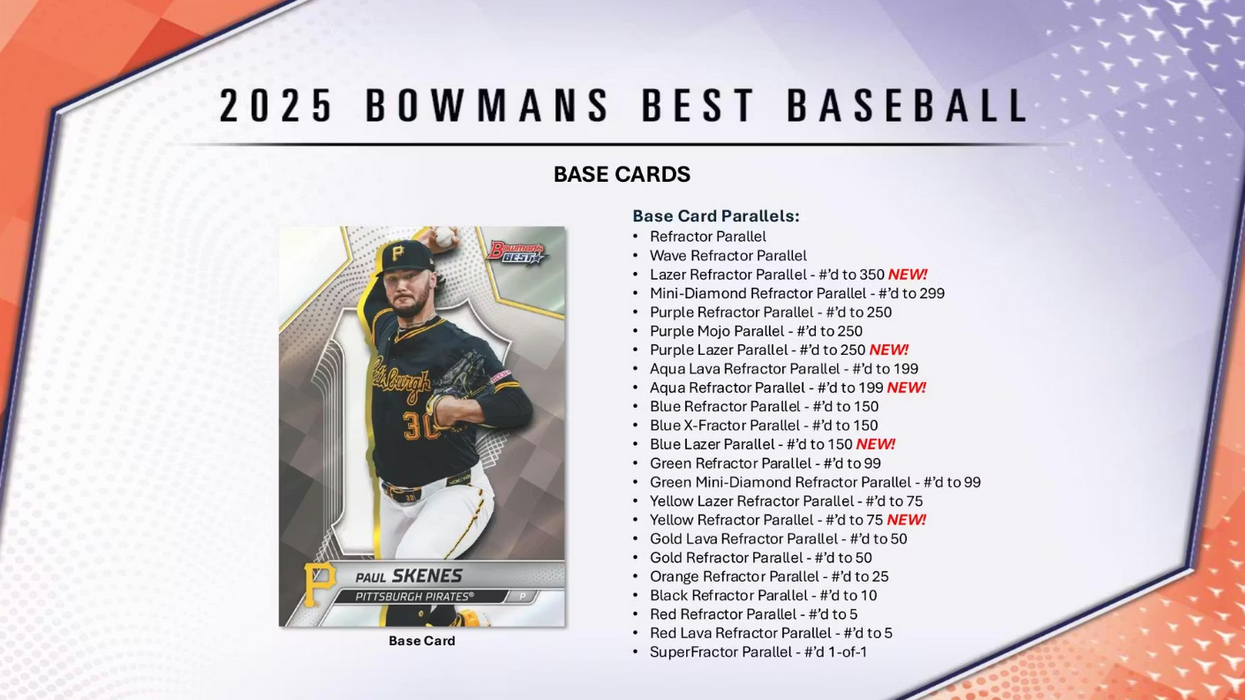 2025 Bowman's Best Baseball Hobby Box (Pre-Order: March 11)
