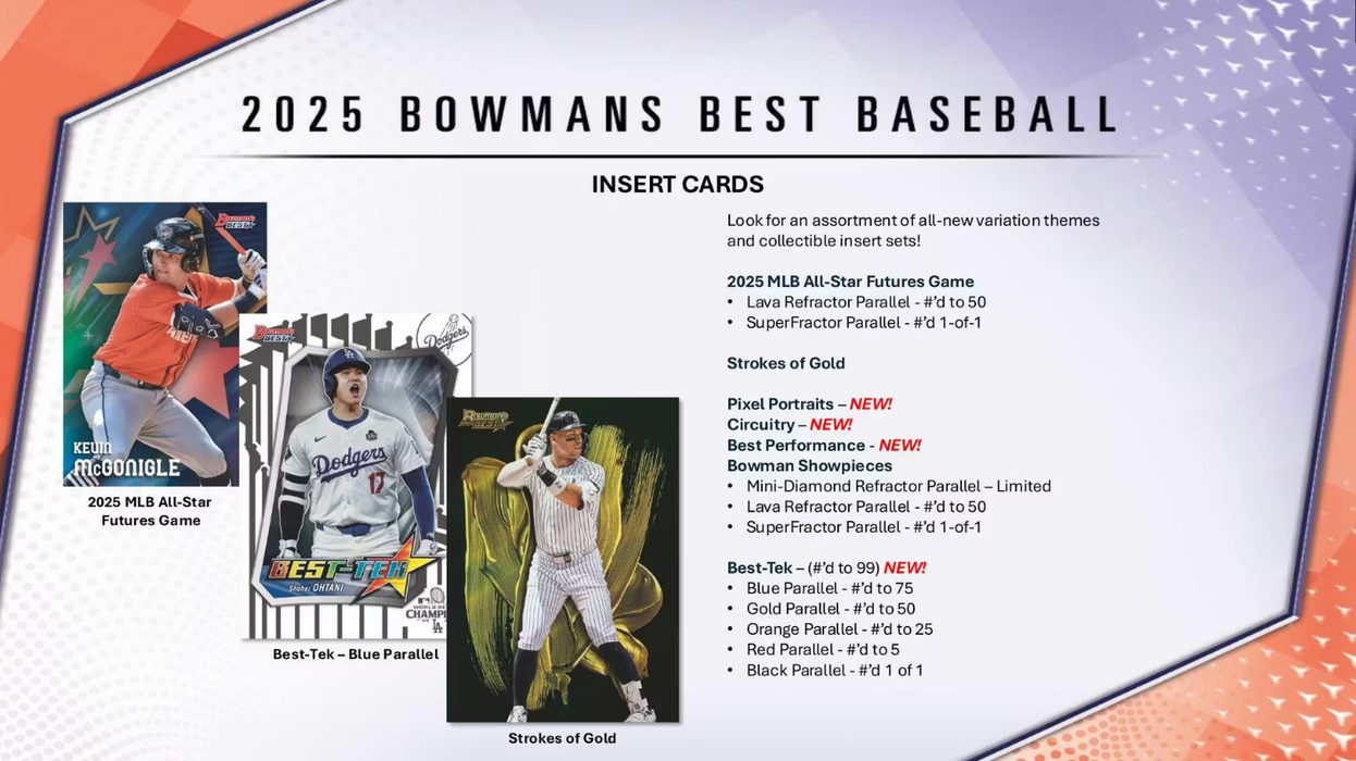 2025 Bowman's Best Baseball Hobby Box (Pre-Order: March 11)