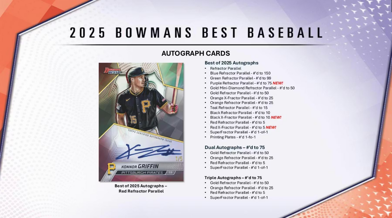 2025 Bowman's Best Baseball Hobby Box (Pre-Order: March 11)