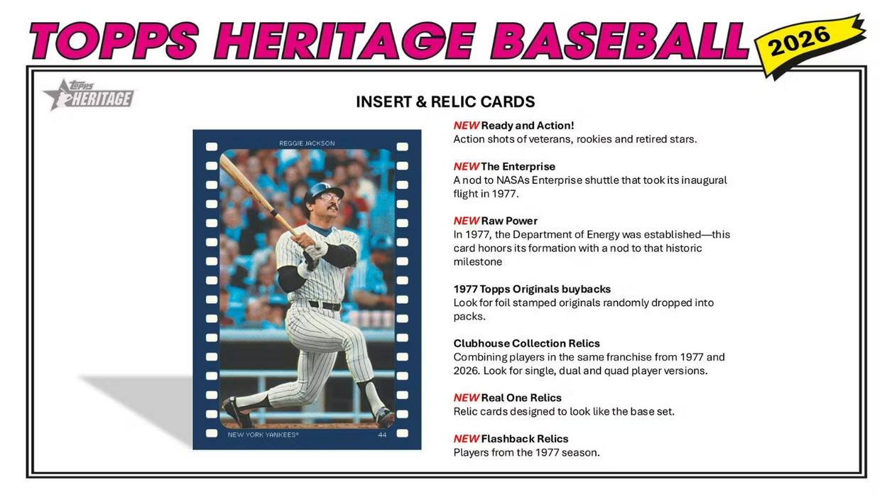 2026 Topps Heritage Baseball Hobby Box (Pre-Order: March 18)