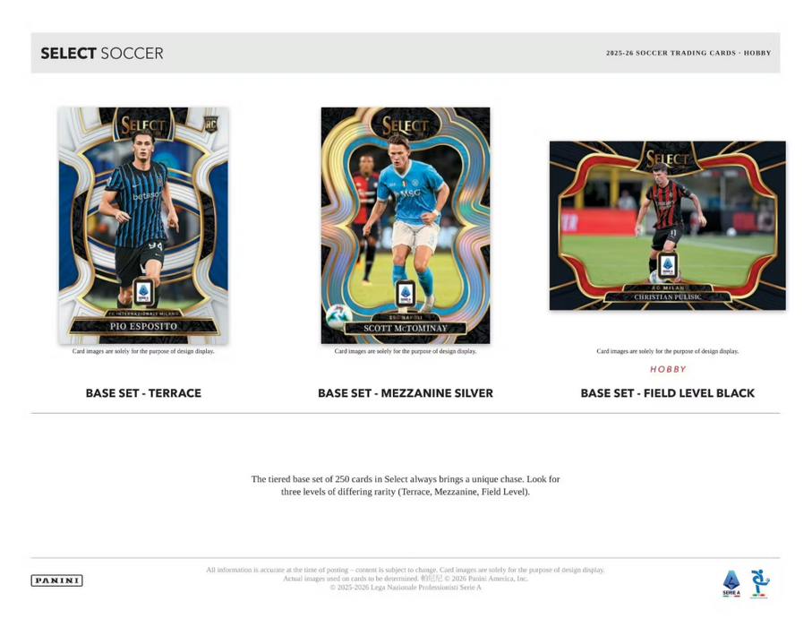 2025-26 Panini Select Serie A Soccer Hobby Box