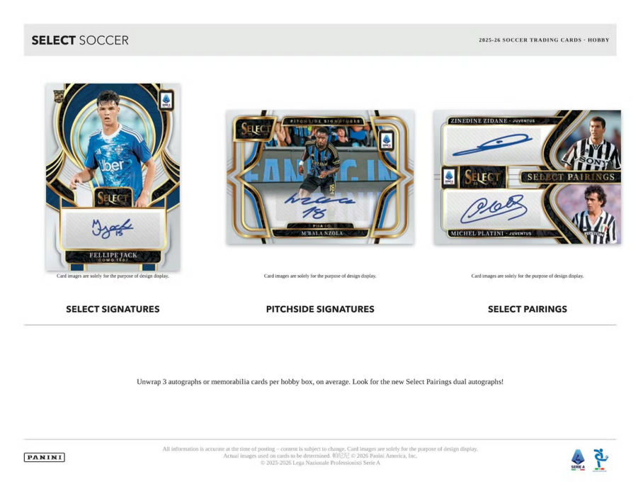 2025-26 Panini Select Serie A Soccer Hobby Box