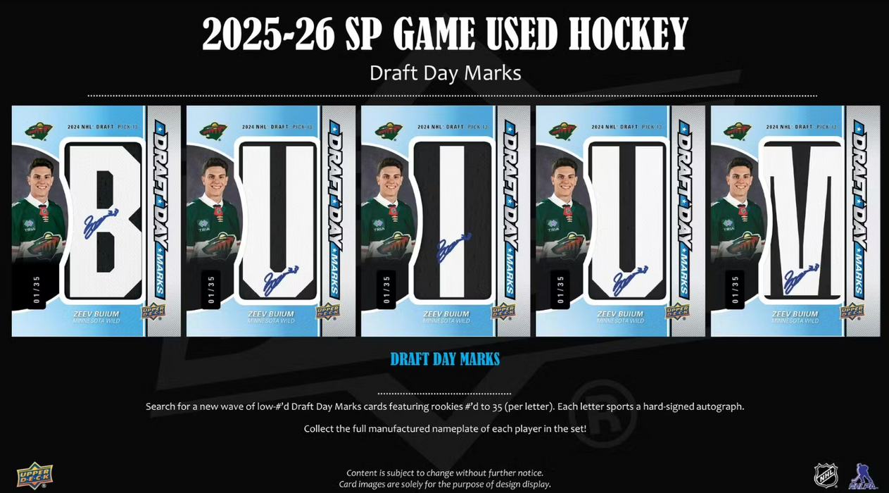 2025-26 Upper Deck SP Game Used Hockey Hobby Box