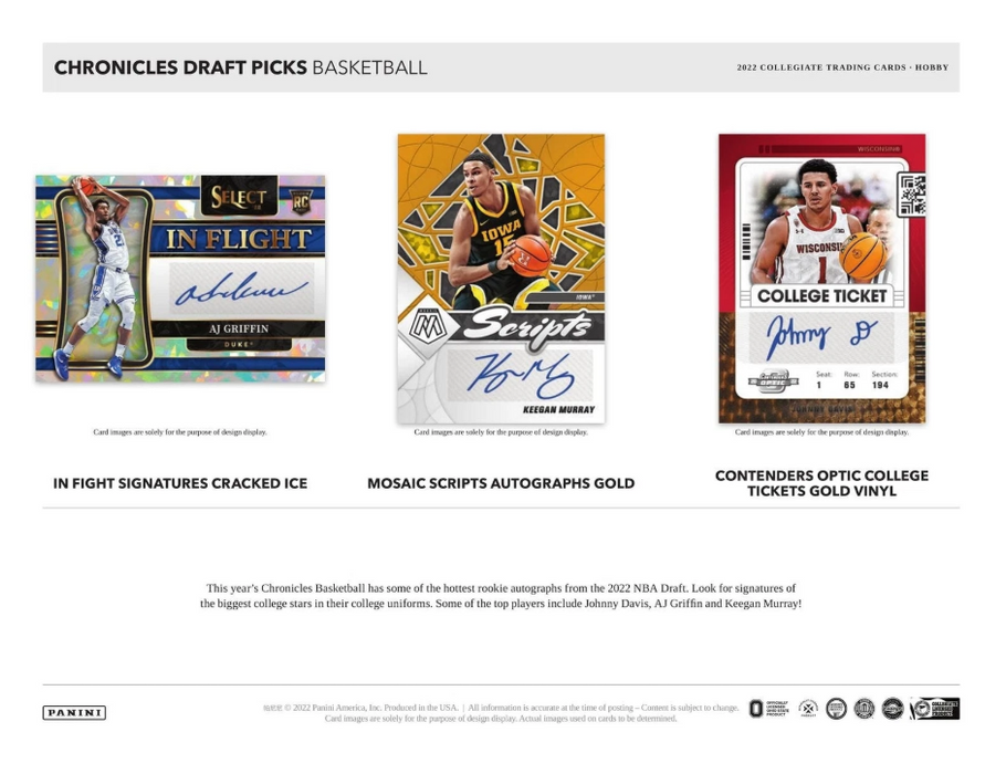 2022-23 Panini Chronicles Draft Picks Basketball Hobby Box