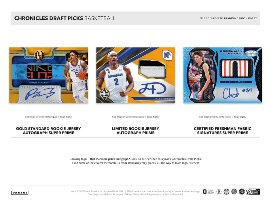 2022-23 Panini Chronicles Draft Picks Basketball Hobby Box