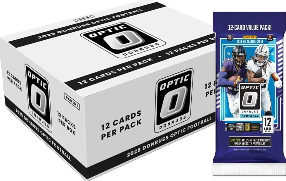 2025 Panini Donruss Optic NFL Football Cello Fat Pack Box