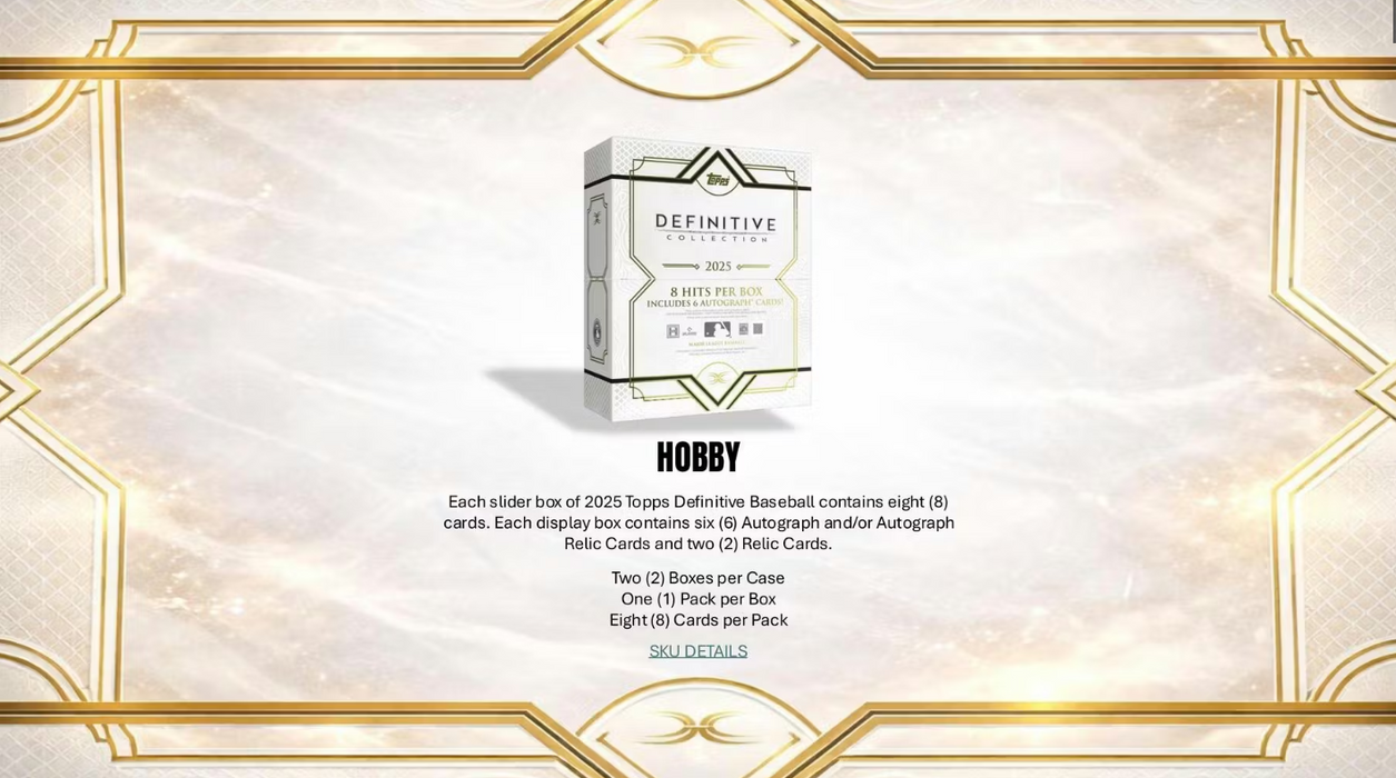 2025 Topps Definitive Baseball Hobby Box
